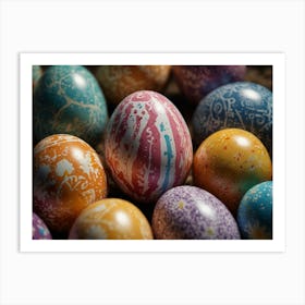 Colorful Easter Eggs 3 Art Print