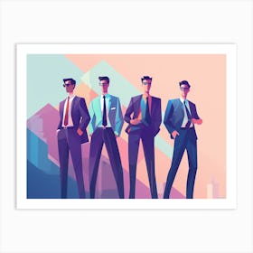 Businessmen In Suits 2 Art Print