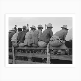 Untitled Photo, Possibly Related To West Texans Sitting On Fence At Horse Auction, Eldorado, Texas By Russell Lee Art Print