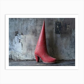 Red Art Shoe Art Print