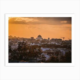 Sunset in Belgrade pt 1 Art Print