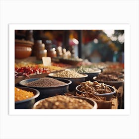 Spice Market In India Art Print