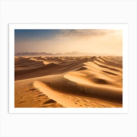 Sand Dunes In The Desert Art Print