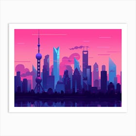 Shanghai Skyline  Art Print