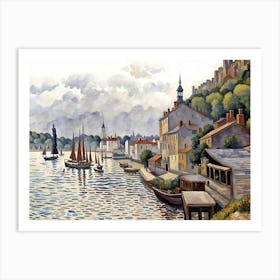 Boat In The Harbor Art Print