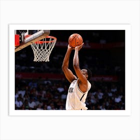 Basketball Player Dunks 4 Art Print