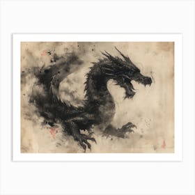 Calligraphic Wonders: Chinese Dragon 2 Art Print