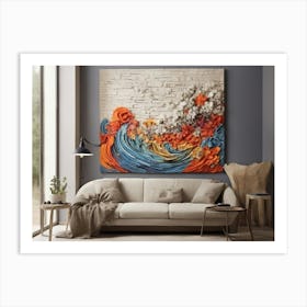 Abstract Wave Painting Art Print