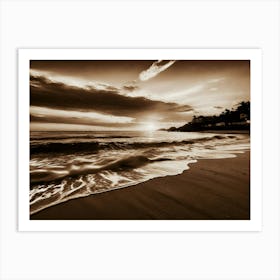 Sunset At The Beach 597 Art Print