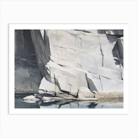 Steep Cliff Walls Painting Art Print