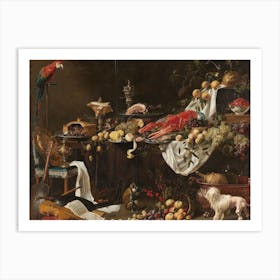 Banquet Still Life, Adriaen Van Utrecht Art Print
