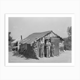 Family Of Day Laborer Living In Arkansas River Bottom At Webbers Falls, Oklahoma, Muskogee County By Russ Art Print