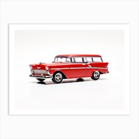 Toy Car 55 Chevy Nomad Red Art Print