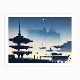 Futuristic City 7 Art Print