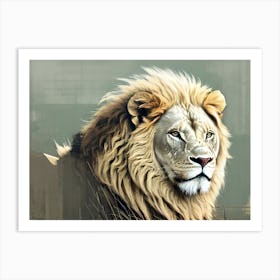 Lion art 54 Art Print