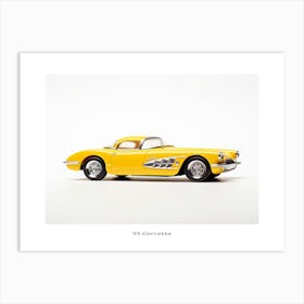 Toy Car 55 Corvette Yellow 2 Poster Art Print