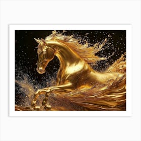 Golden Horse 3 Art Print