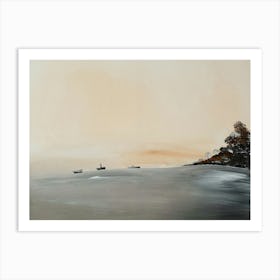 Boats At The Beach Art Print