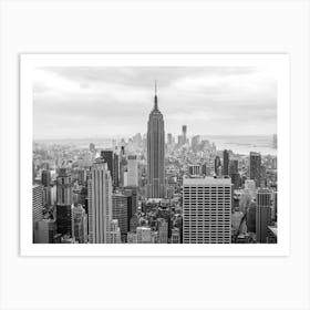 Black And White New York City Skyline Art Print