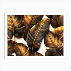 Golden Leaves Art Print