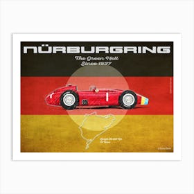 Nürburgring Ferrari D50 Landscape Art Print