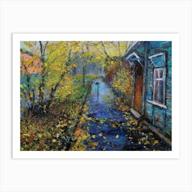 Autumn In The Village Art Print