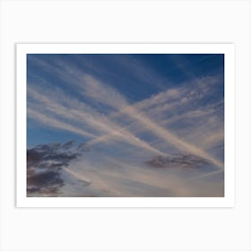 Contrails In The Sky Art Print