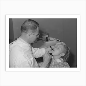 Doctor Examines Daughter Of Farm Worker Living At The Fsa (Farm Security Administration) Labor Camp, Caldwell, Art Print