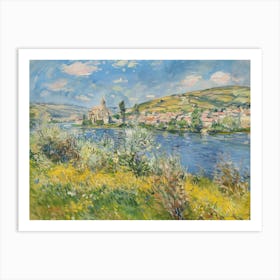 Lake Of Wonder Painting Inspired By Paul Cezanne Art Print