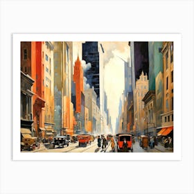 New York City Street Scene 1 Art Print