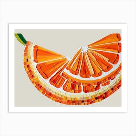 Orange Slice Mosaic Art Art Print