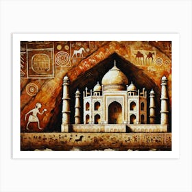 The Taj Mahal Transformed Ancestral Fusion Of Elegance Poster