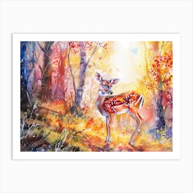 Deer In The Woods 2 Art Print