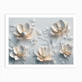 Paper Flowers 1 Art Print