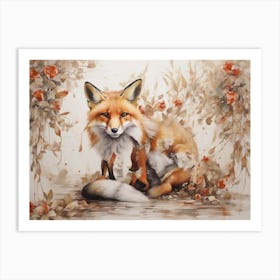 Fox painting Art Print