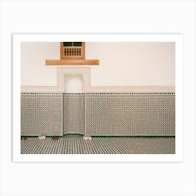 Shoes for the prayer Mausoleum| Minimal Art | Street photography | Morocco Art Print