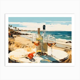 Wine On The Beach Art Print