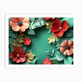 Paper Flowers 102 Art Print