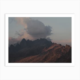 Clouds Over Mountain Art Print