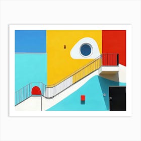 Colorful Building Art Print