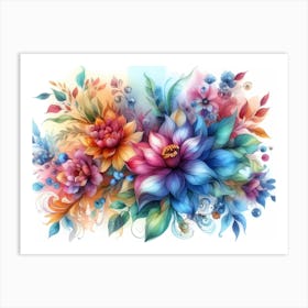 Colorful Flowers 13 Art Print