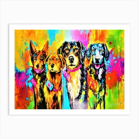 Dog Park Friends - Canine Hot Spots Art Print