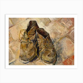 Shoes, By Vincent Van Gogh, 1888, Dutch Post Impressionist, Oil On Canvas Art Print