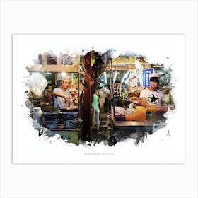 Muslim Quarter, Xi An, China Art Print