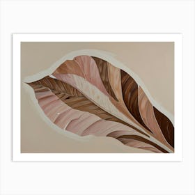 Leaf oil painting Art Print