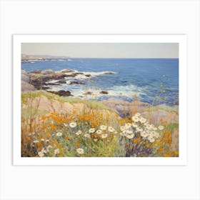 European Floral Coast Painting Art Print