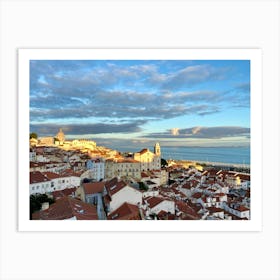 Sunset In Lisbon Art Print