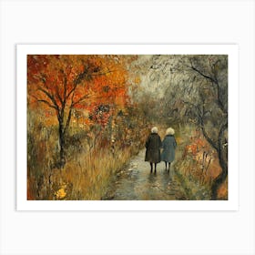 Walking on a Serene Country Road # 1 Art Print