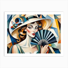 Hat And Fan 9 Art Print