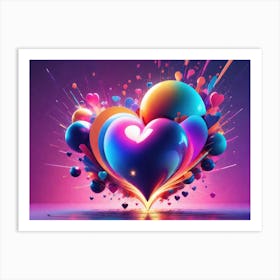 Colorful Heart Creative 45 Art Print